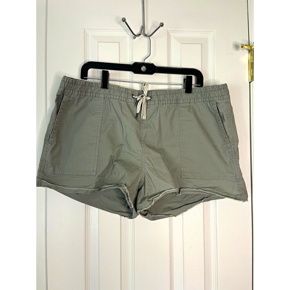 Vuori Gray Chino Drawstring Elastic Waist Shorts w/ Pockets Women 2XL